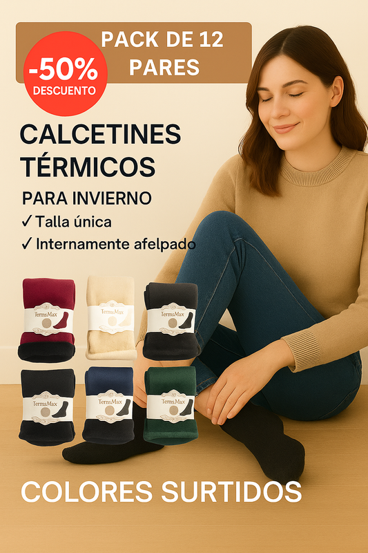 Calcetas Térmicas Mujer | Interior Afelpado Ultra Suave ❄️ Antifrío + Comodidad Total